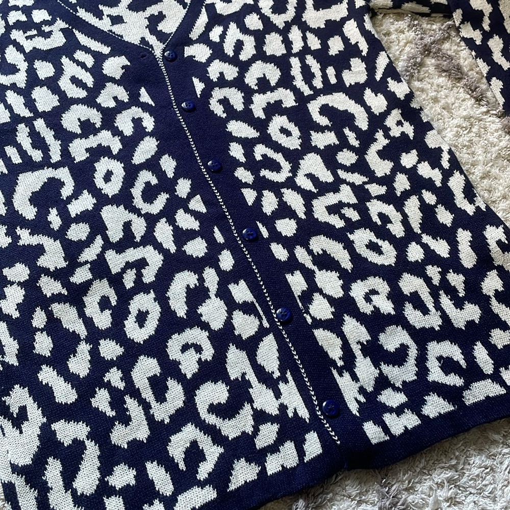✨Blue Leopard Cardi✨ - Picture 5 of 6